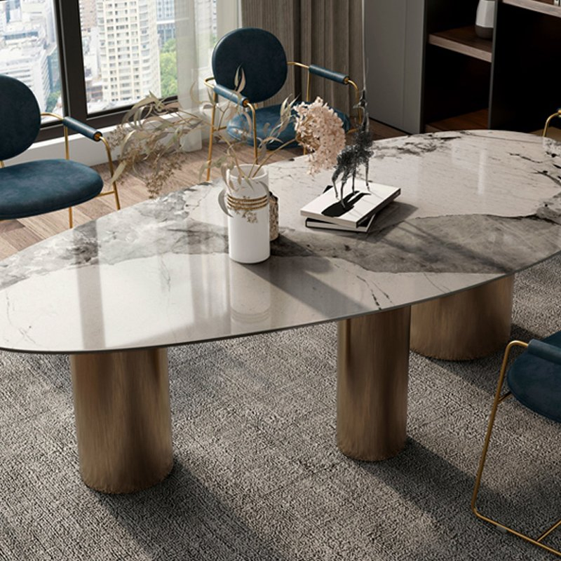 I Ceramics Modern Dining Room Furniture Buffet Table German Style Sintered Stone Dining Table