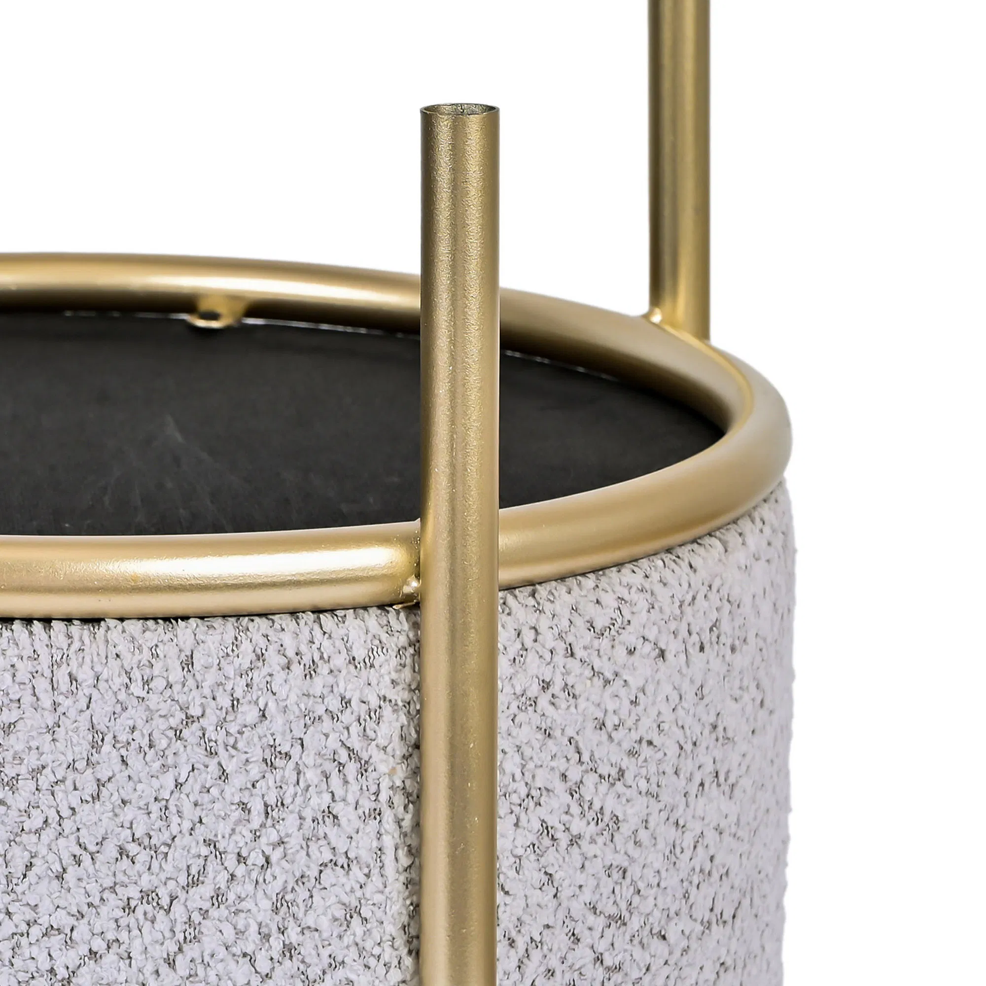 Pouf Ottoman Foot Stools Ottoman with Metal Leg for Living Room Ottomans