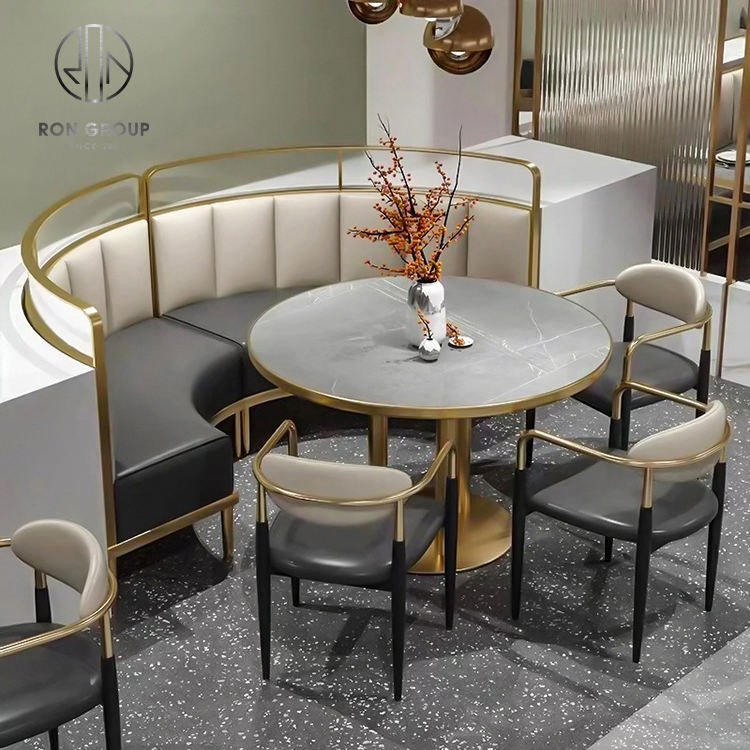 Elegant Cafe Coffee Wholesale Square Stainless Steel Metal Base Durable Buffet Restaurant Table for Commercial Use