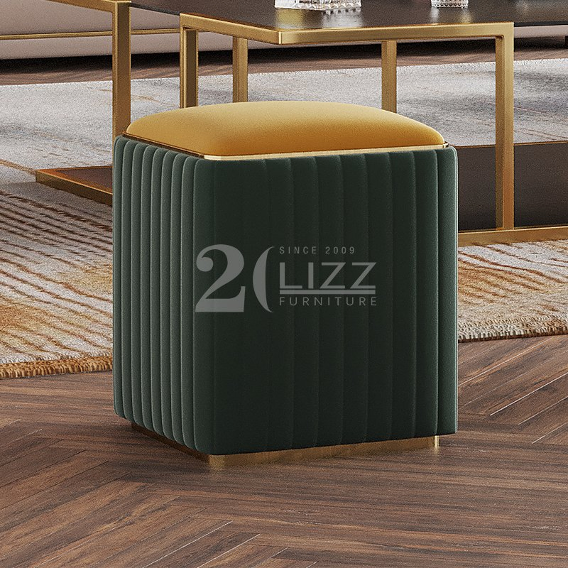 10% off Luxury Fabric Foot Stool Ottoman with Popular Sofa Set for Living Room Furniture