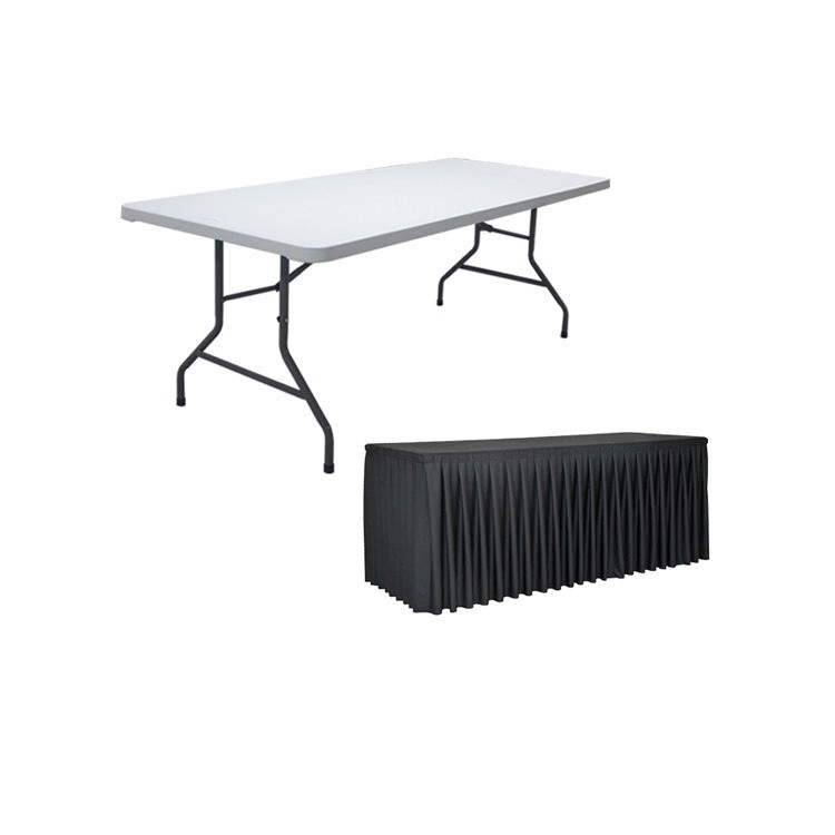 200m Long Heavy Duty Plastic Cafeteria Buffet Catering Folding Tables for Party Rental