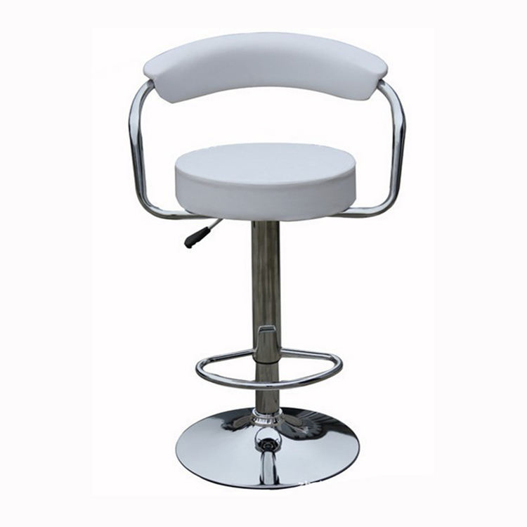 Modern Style Soft Leather High Chair Swivel Bar Stool with Footrest Simple and Fashionable Lift Bag for Dining Kitchen Coffee Bar