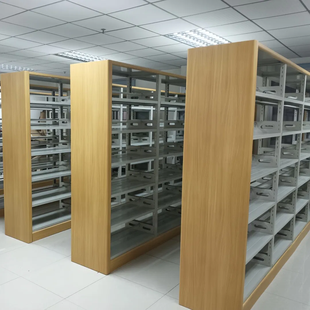 Factory Custom Metal Book Storage Shelves Sustainable Steel Furniture 6-Tier Compact Bookshelf Public Library Furniture Steel Bookshelf