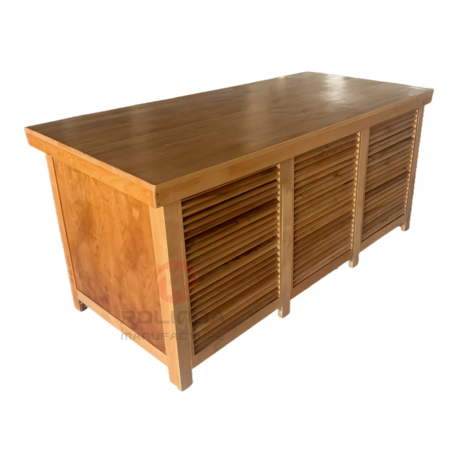 Brown Multi-Board Joined Large-Sized Rural Outdoor Indoor Wedding Party Banquet Event Gathering Solid Wood Buffet Table.