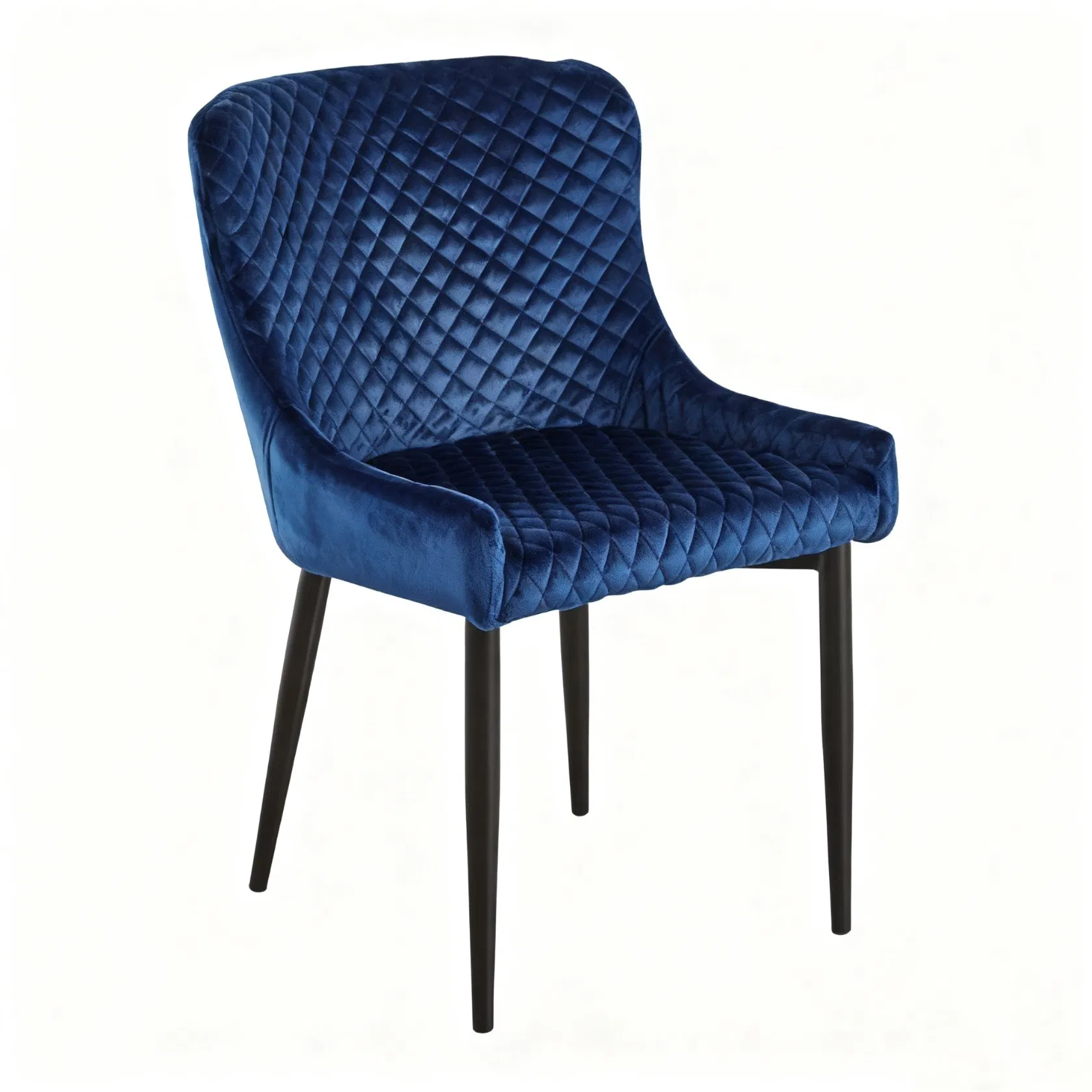 Living Room Nordic Accent Chair Metal Frame White Fabric Accent Chair