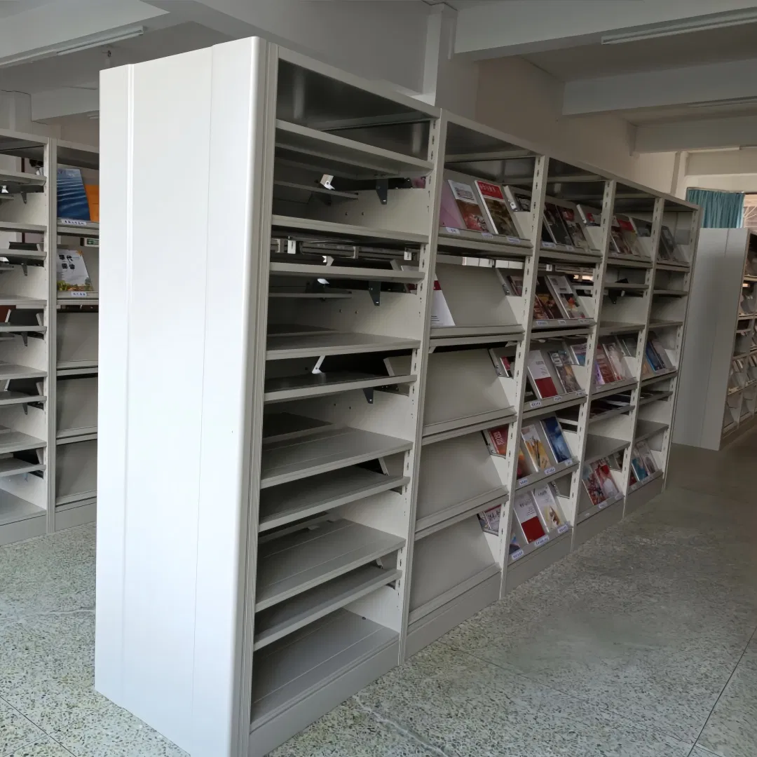 Versatile Metal Shelving Unit for Secure Book Display
