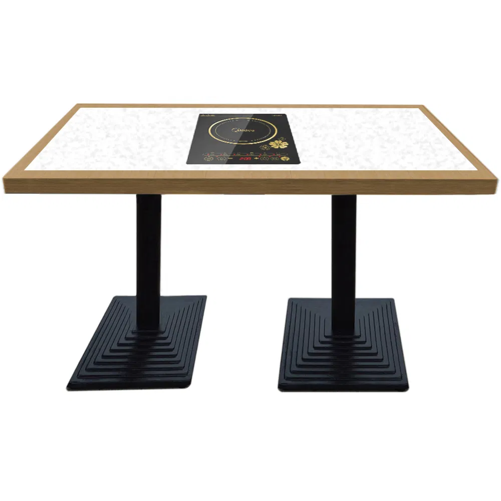 Top Grade Customized Commercial Latest Buffet Restaurant Furniture Quartz Stone Long Table