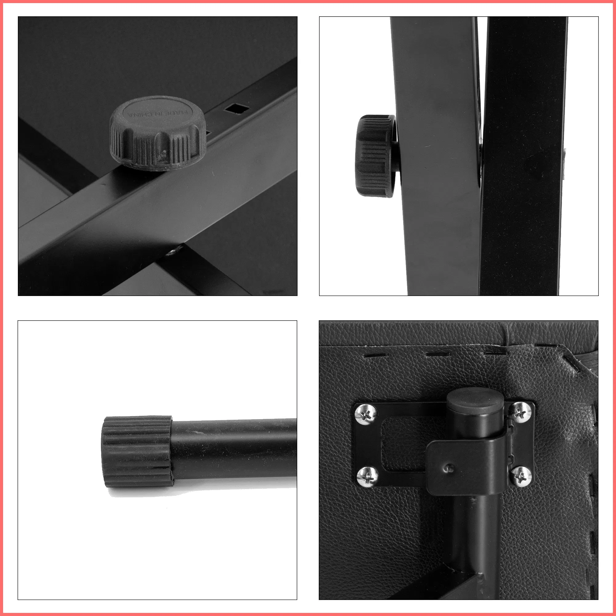 Lebeth Kb-11 Wholesale Adjustableheight PU Leather Cushion Black Foldable Piano Bench