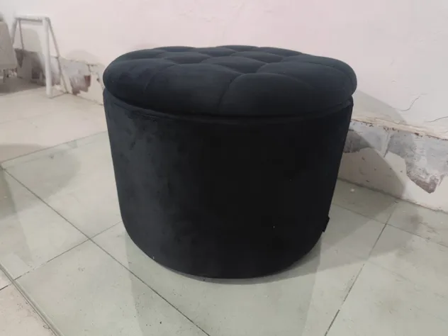 Velvet Footstool Ottoman Display 1
