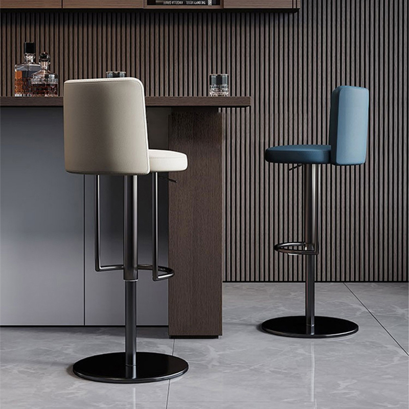 Xijiayi Furniture Swivel Bar Stool with Footrest, 360-Degree Rotation for Easy Movement