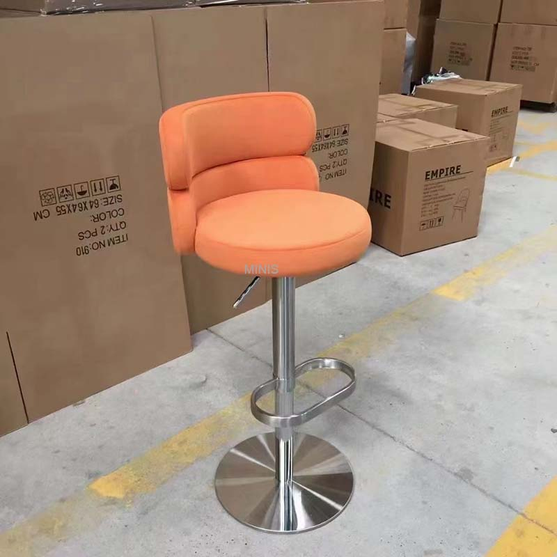 Modern Restaurant/Home/Pub Rotary Stainless Steel Chair Legs Leather Bar Stool