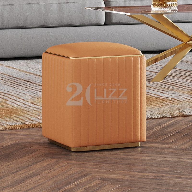 10% off Luxury Fabric Foot Stool Ottoman with Popular Sofa Set for Living Room Furniture