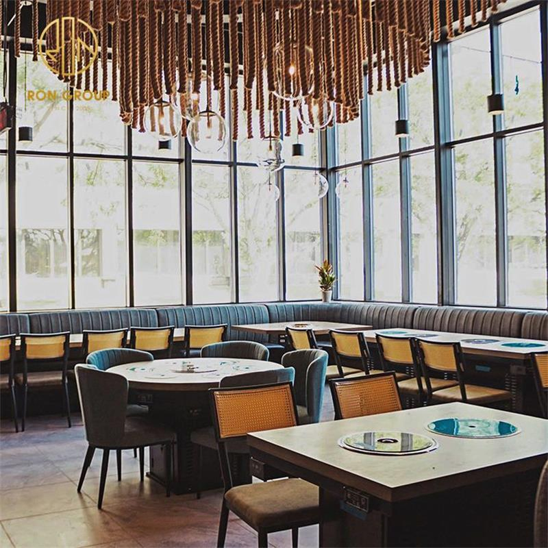 Elegant Cafe Coffee Wholesale Square Stainless Steel Metal Base Durable Buffet Restaurant Table for Commercial Use