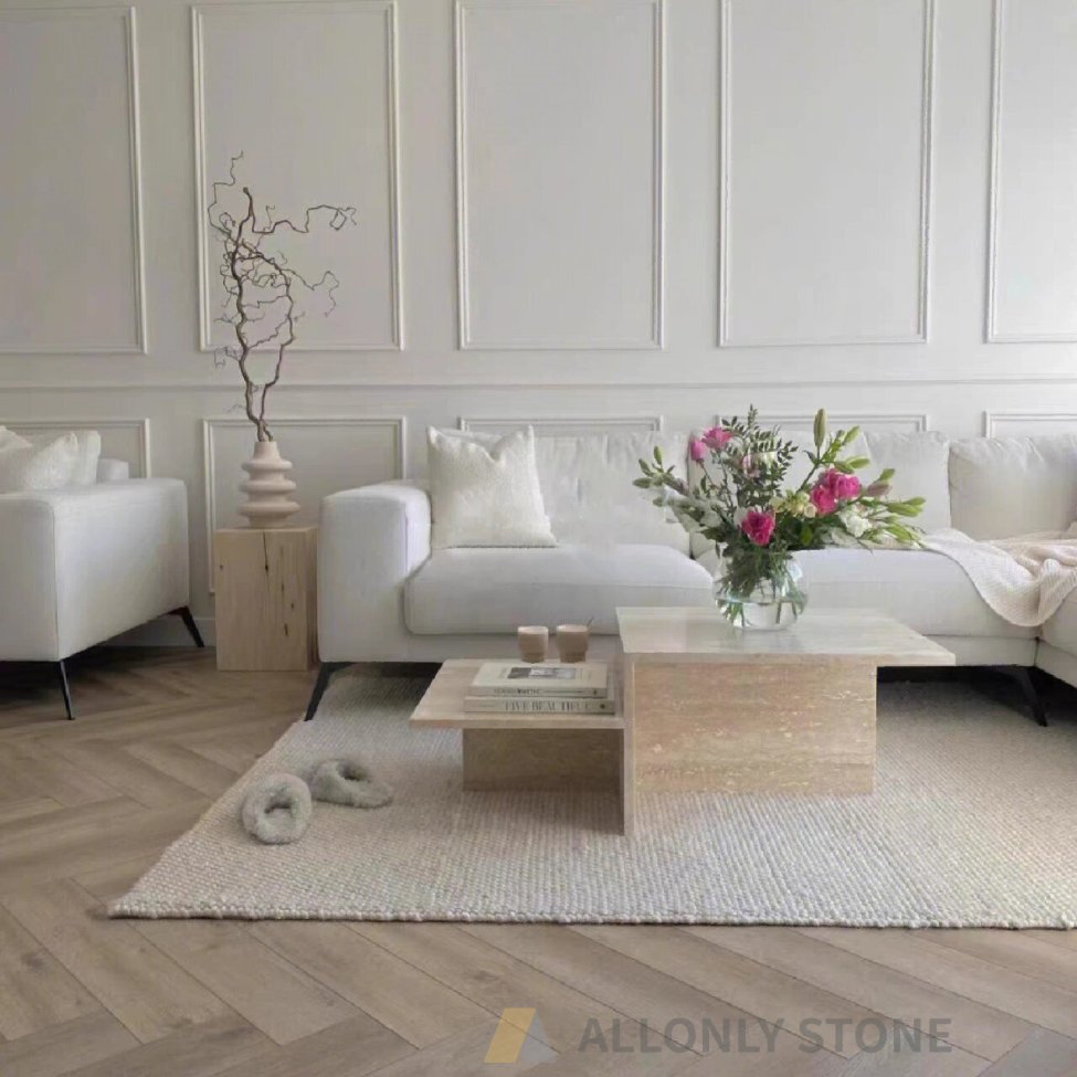 Customized Factory Price Marble Travertine Stone Dining/Coffee Table/Side Table/Console Table/End Table for Hotel Home Restaurant Living Room Stone Furniture