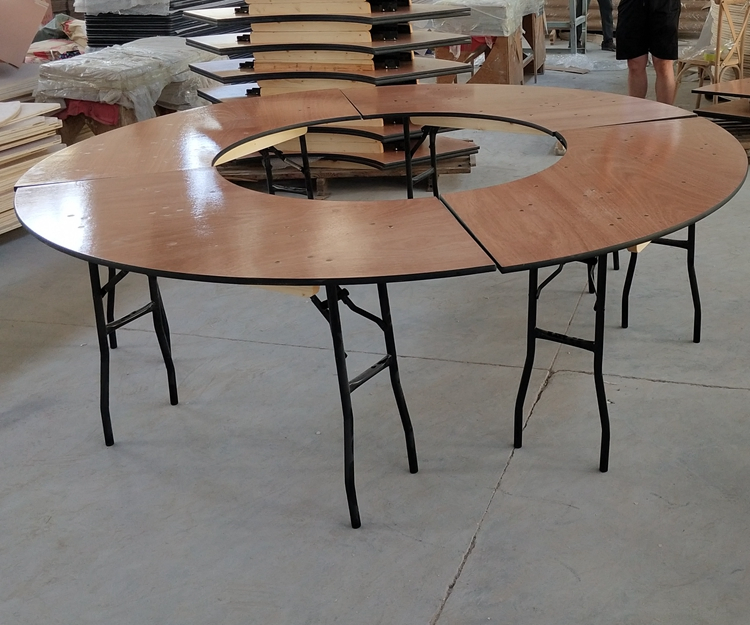 Wholesale S Shape Outdoor Hotel Wooden Folding Restaurant Buffet Dining Tables