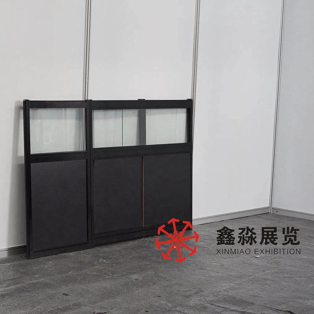 Display Glass Counter Showcases for Exhibition and Event, Foldable Auminum Framed Rental Display Cabinets
