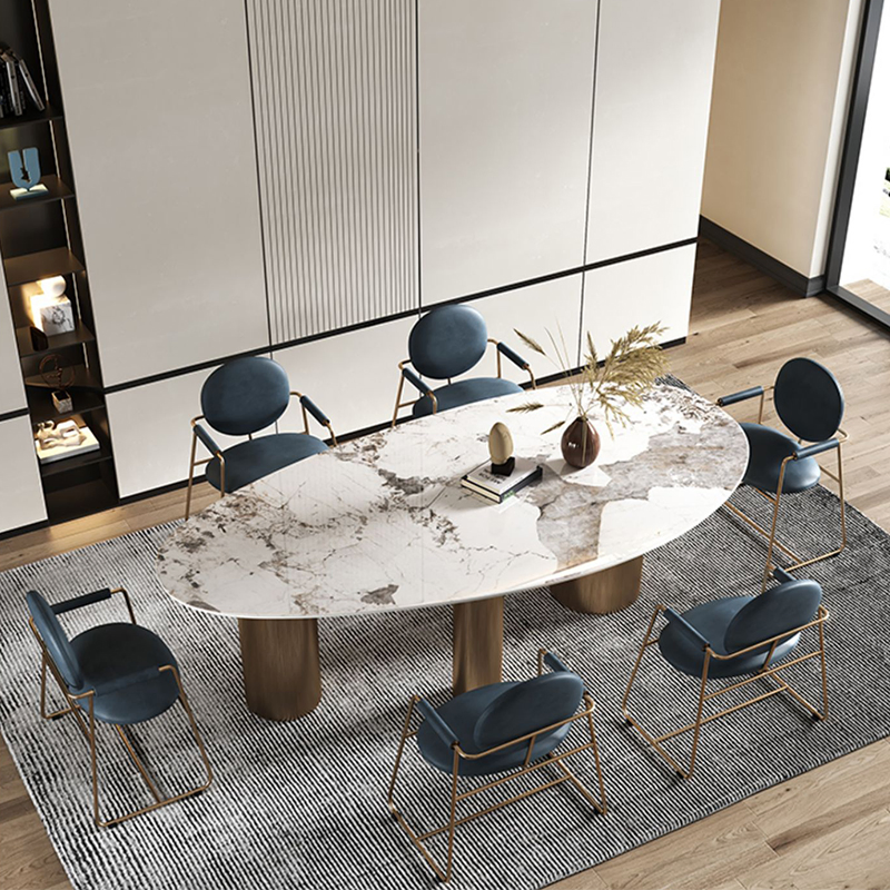 I Ceramics Modern Dining Room Furniture Buffet Table German Style Sintered Stone Dining Table