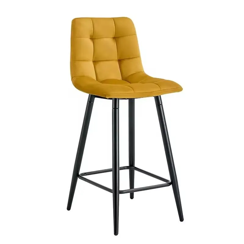 Luxury Leisure Green Velvet Kitchen Counter Bar Stool