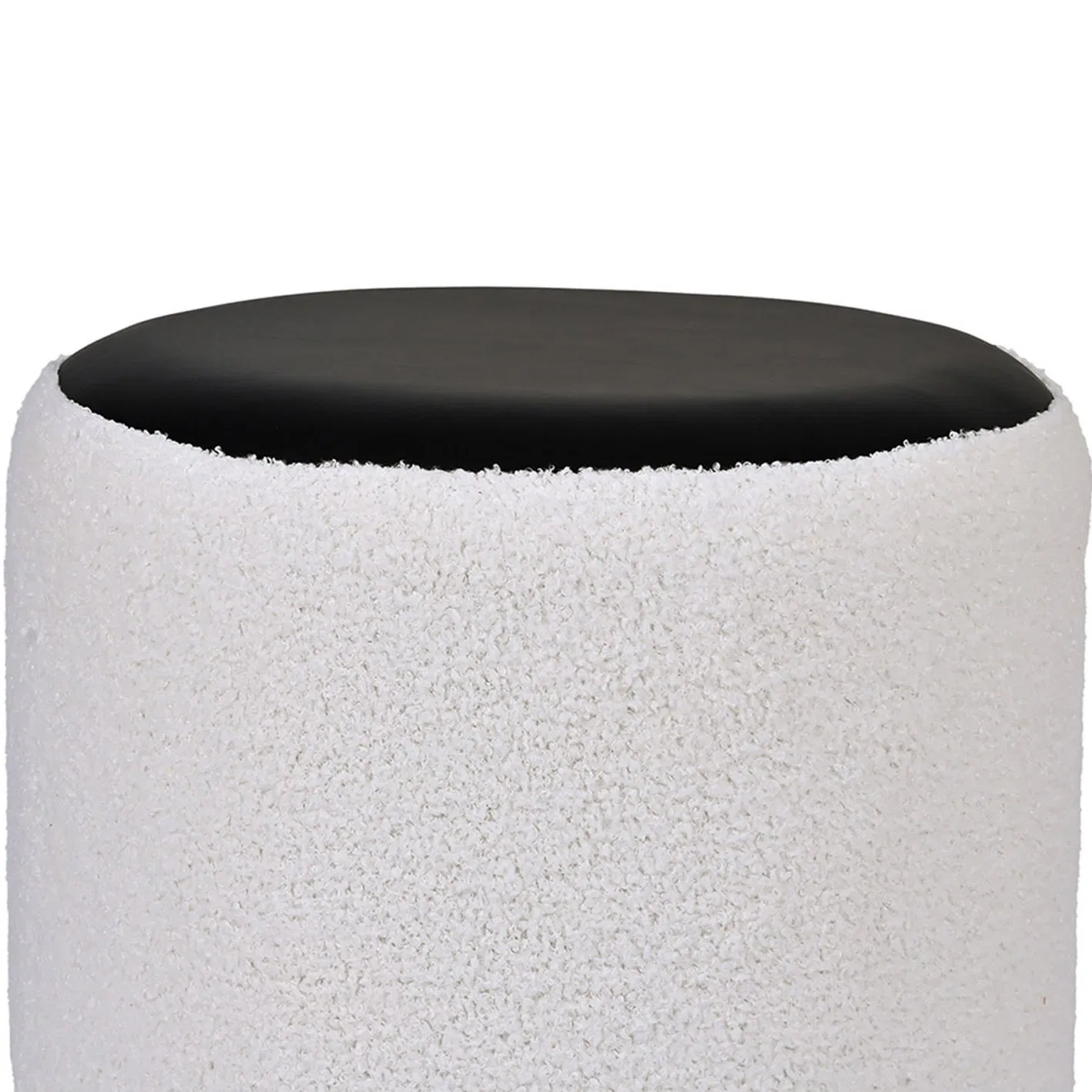 Storage Ottoman Modern Round Footrest Fabric Ottoman for Hallway, Living Room, Bed Room Ydf25058