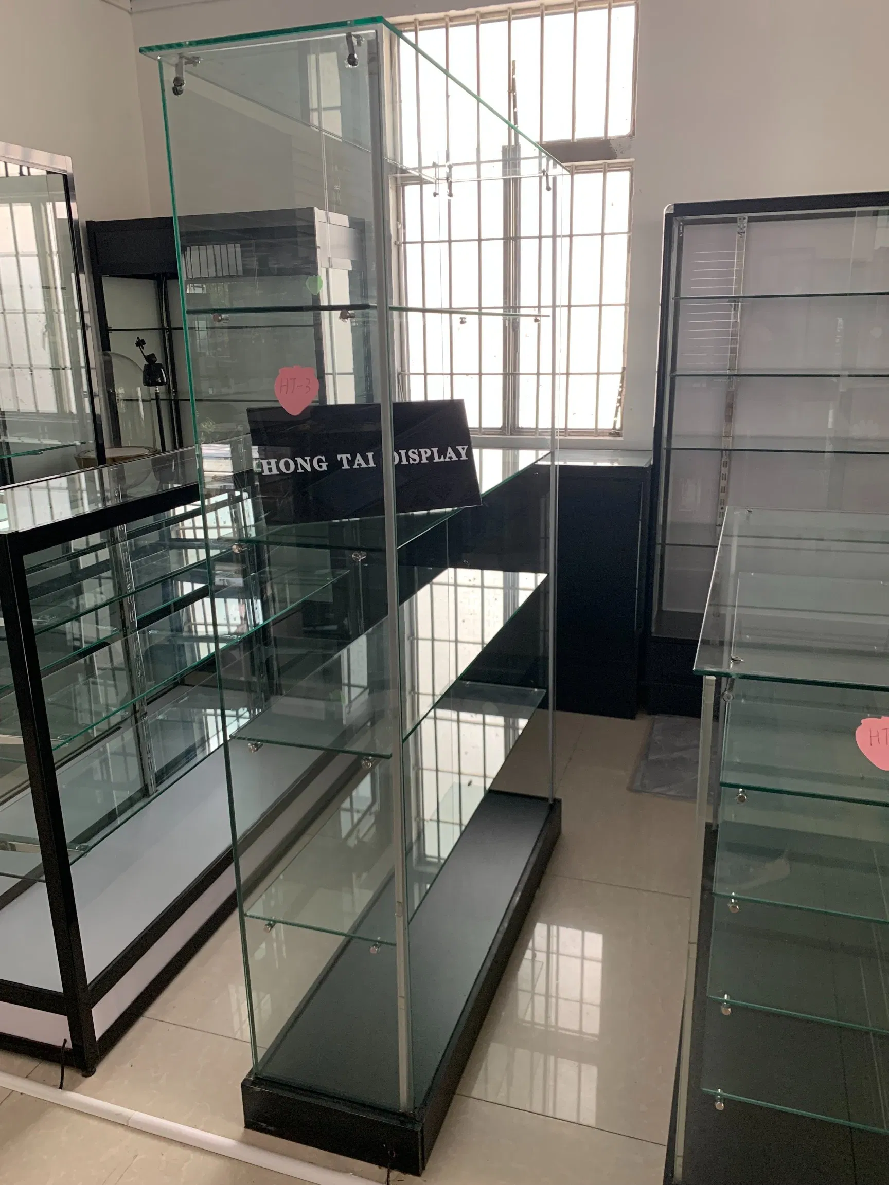 Cigarettes Glass Display Cabinet with LED Light