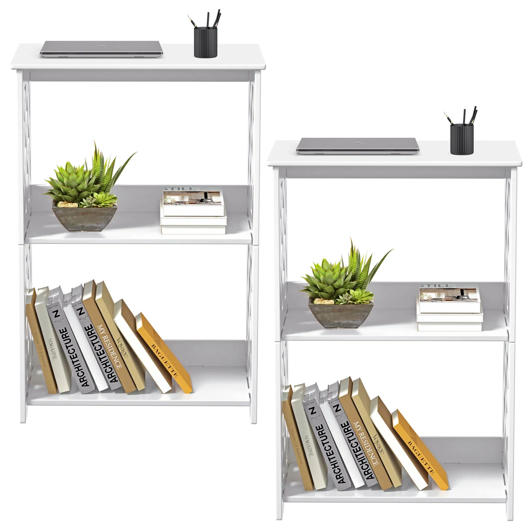 Multi-Layer Design Small Footprint Stable PVC Small Side Table