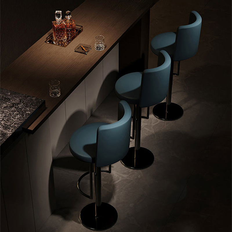 Xijiayi Furniture Swivel Bar Stool with Footrest, 360-Degree Rotation for Easy Movement