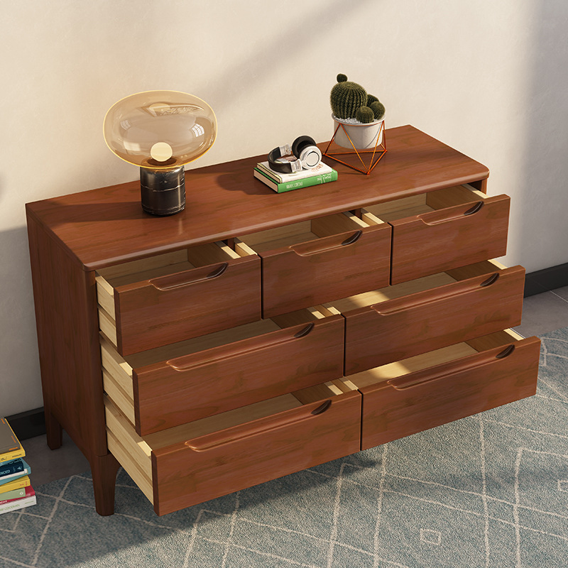 Seven-Doors Storage Sideboard in The Bedroom and Drawer Cabinet in The Living Room