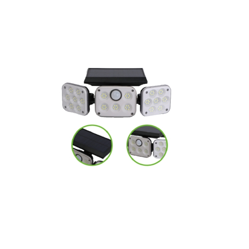 Outdoor Solar Flood Security Lights with Motion Sensor 3 Heads