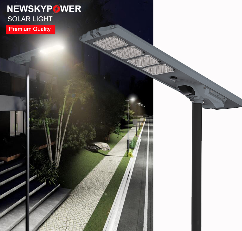 High Lumen 300W Outdoor Waterproof Solar Powered Street Light for Main Road