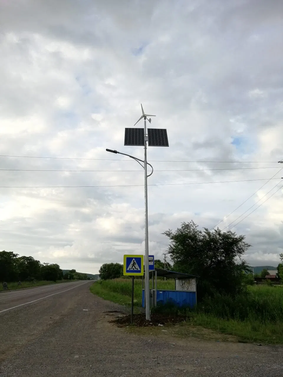 Popular 8m 40W LED Solar Hybrid Street Lighting