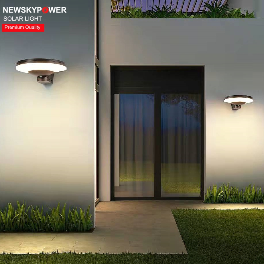 American Modern Minimalist LED Wall Light Lamp Outdoor Square Wall Solar Power Light Waterproof Home Main Gate Hotel Decoration