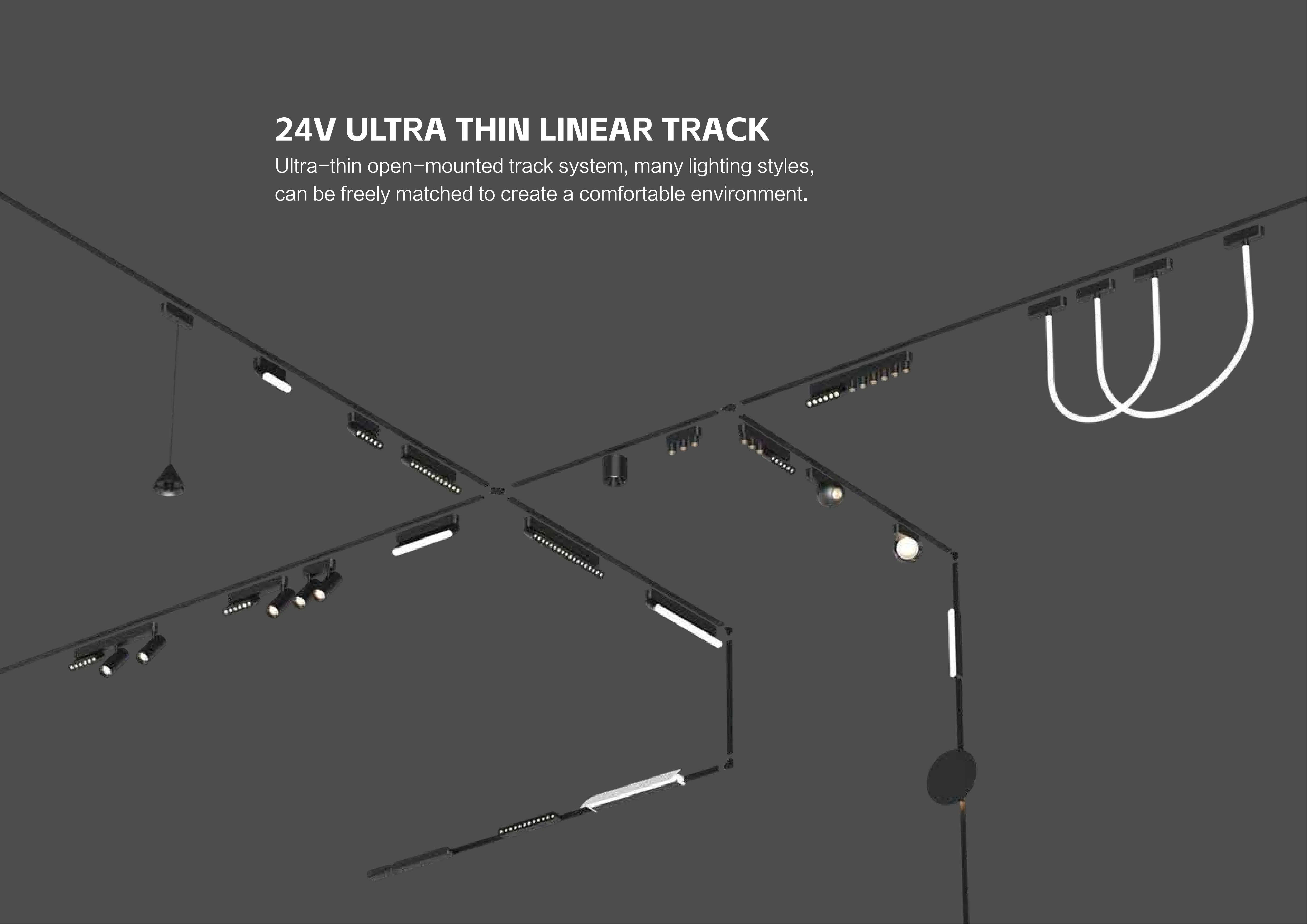 Dimmable Zigbee Smart Track Lighting for Modern Showrooms