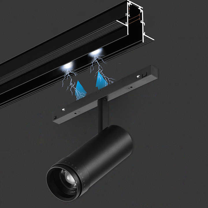 Tuya APP Zigbee Smart 10W 20W Zoomable LED Track Lights Modern 48V Spotlight System 0-10V Dimmable COB Magnetic Track Lighting