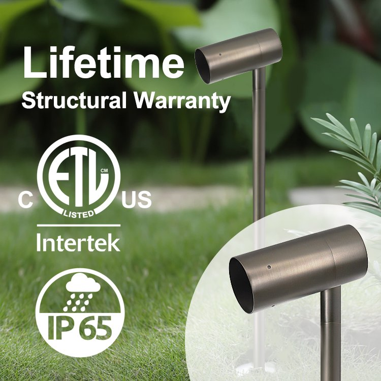 Brass Adjustable Direction Low Voltage LED Landscape Light Garden Path Area Lighting