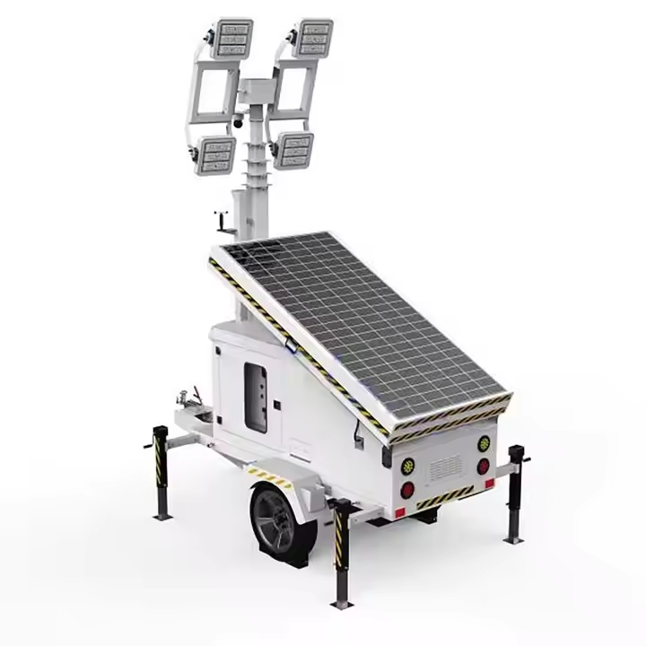 Solar Light Tower Generator Trailer