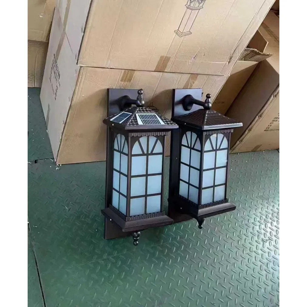 Modern Minimalist Decorative and Functional Outdoor LED Garden Solar Wall Light for Deck Accent Lighting