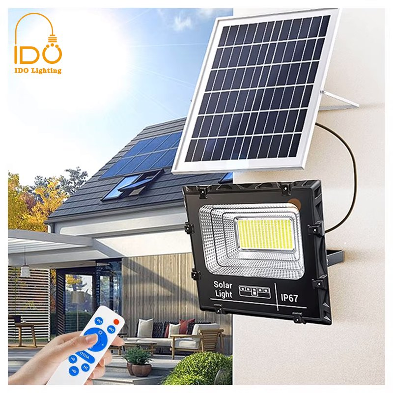 Solar Floodlight Motion Sensor, Cool White IP65 Outdoor Security Flood Light