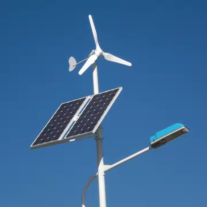 60W DC/AC Power Hybrid Street Light 12 Hours Outdoor IP65 Road Highways RoHS CCC Full Bright Wind Solar Street Light
