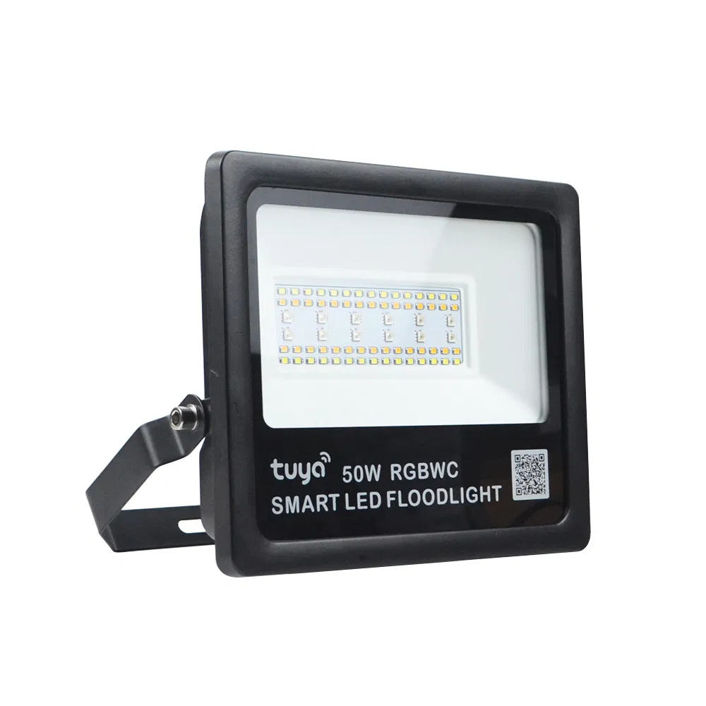 Tuya Zigbee Smart Wireless Dimmable RGB Rgbcct 30W 50W Waterproof Flood LED Light Floodlight Work with Alexa and Google Home