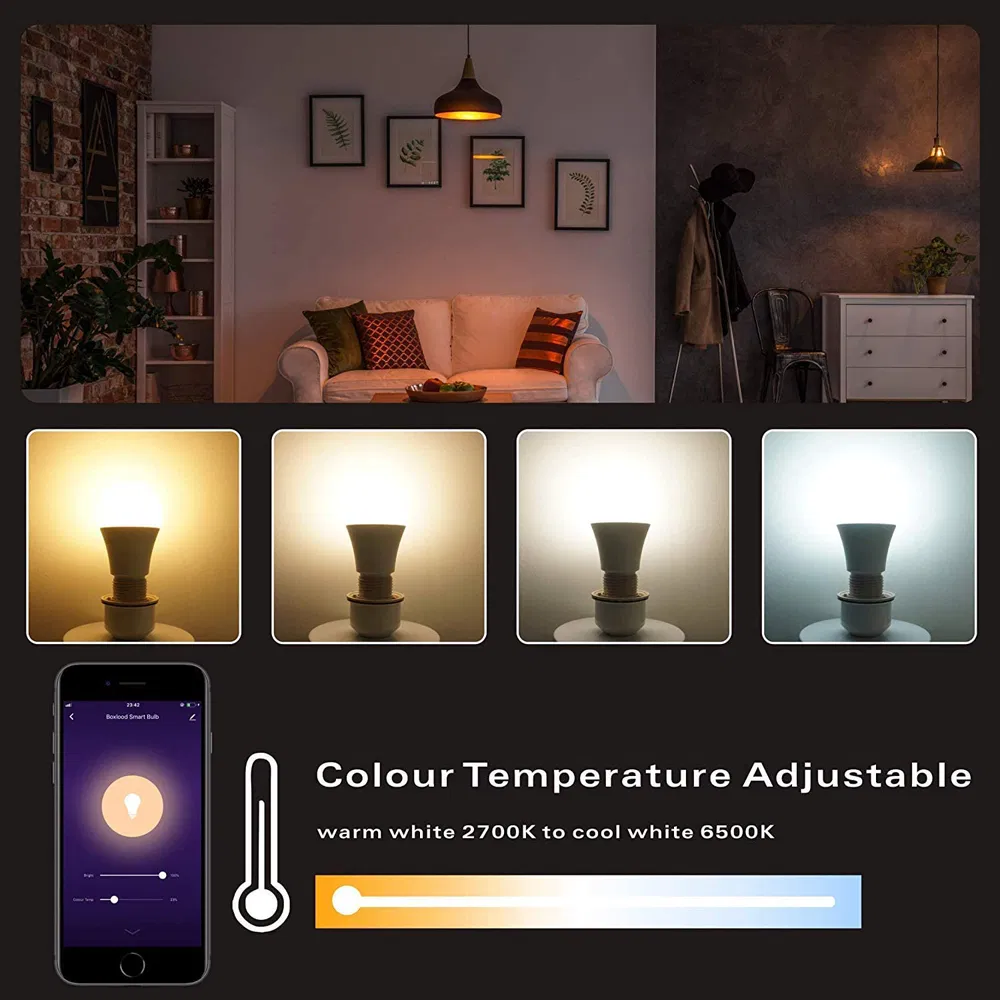 Ledamp Fast Delivery 7W WiFi Dimmable LED Alexa Speaker Light Bulb Work with Tuya APP