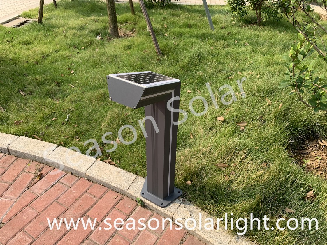 Bright LED Lighting CE Outdoor Solar Bollard Pathway Lighting with Green Accent LED Lighting