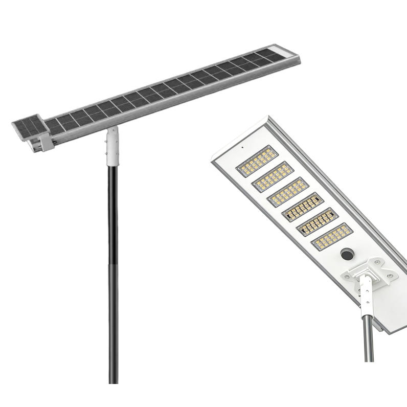 120W Commercial-Grade High Brightness Self Clean All-in-One Solar Street Light for Main Roads