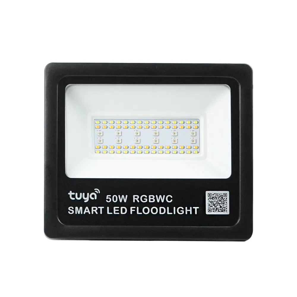 Tuya Zigbee Smart Wireless Dimmable RGB Rgbcct 30W 50W Waterproof Flood LED Light Floodlight Work with Alexa and Google Home