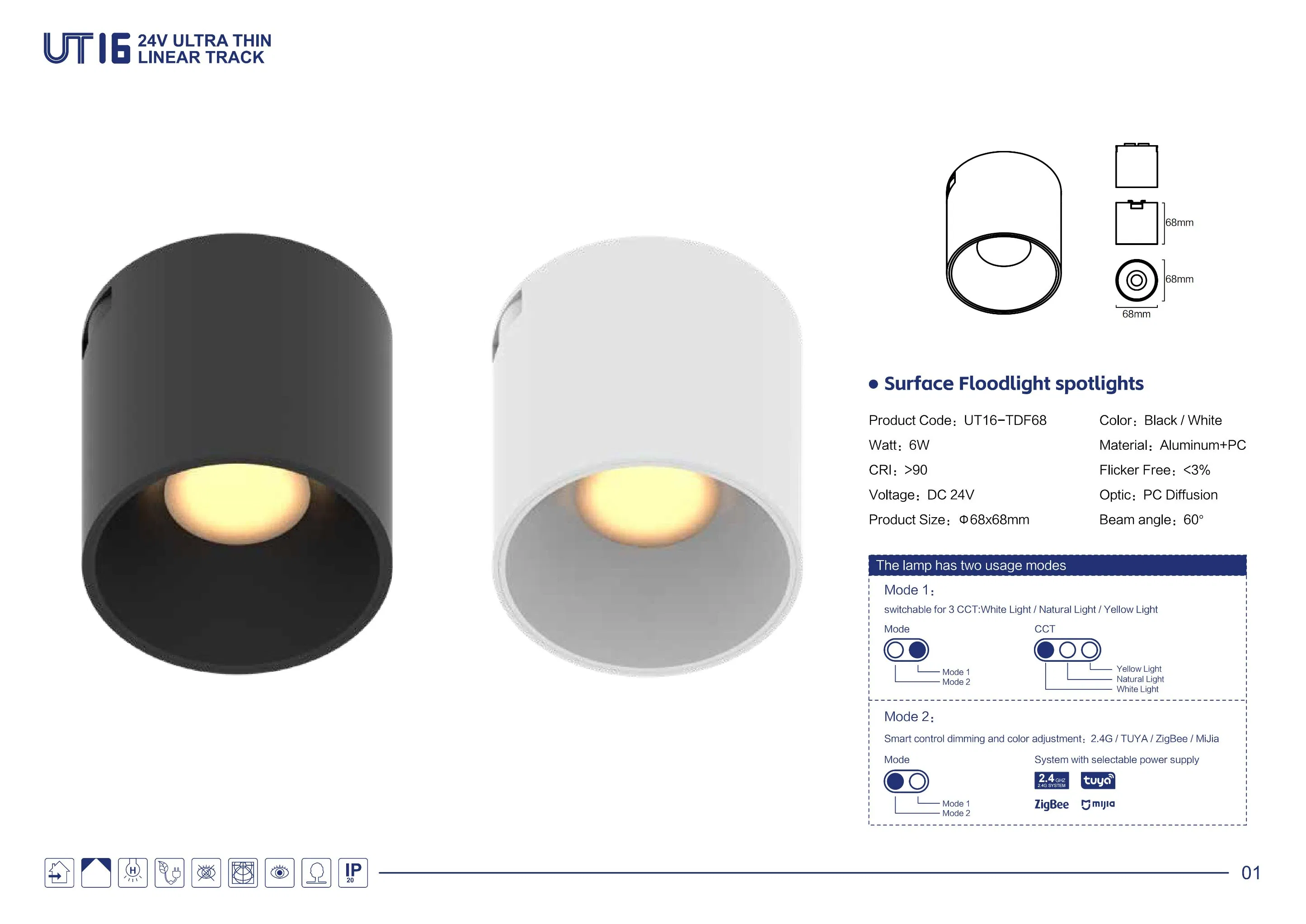 Dimmable Zigbee Smart Track Lighting for Modern Showrooms