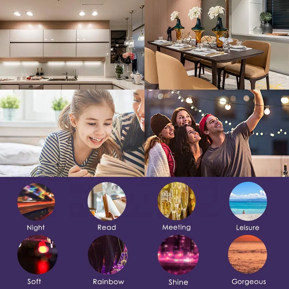 Ledamp Fast Delivery 7W WiFi Dimmable LED Alexa Speaker Light Bulb Work with Tuya APP