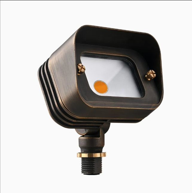 Brass Flood Light Wall Wash Outdoor Lighting Fixture for 18W Low Voltage Landscape Lighting