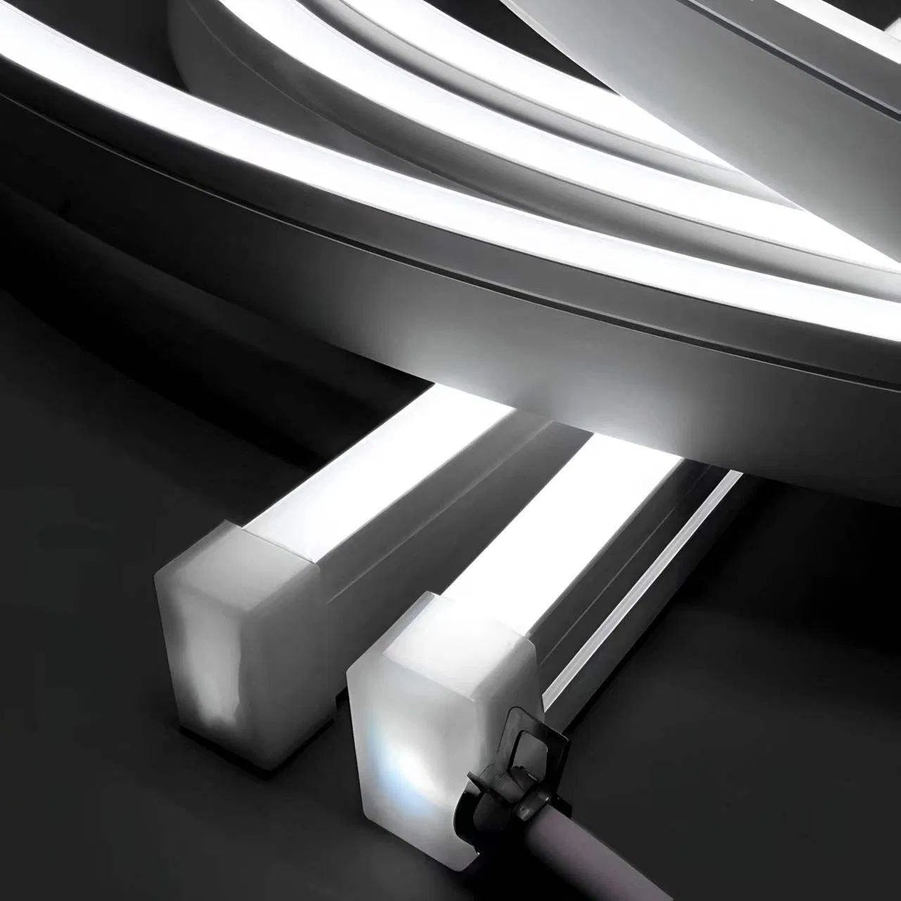 UL Certified Industrial Grade LED Neon Flex Strip 20X20mm RGBW 12V/24V 50, 000hrs Lifespan Landscape Lighting Side View