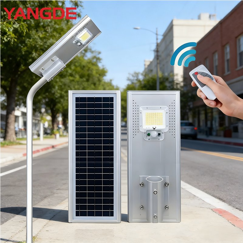 Manufacturer of Outdoor Garden Wall Solar Panel Powered Motion Sensor Street Rechargeable Remote Control Security 6m 40W LED Lamp Solar Power Light