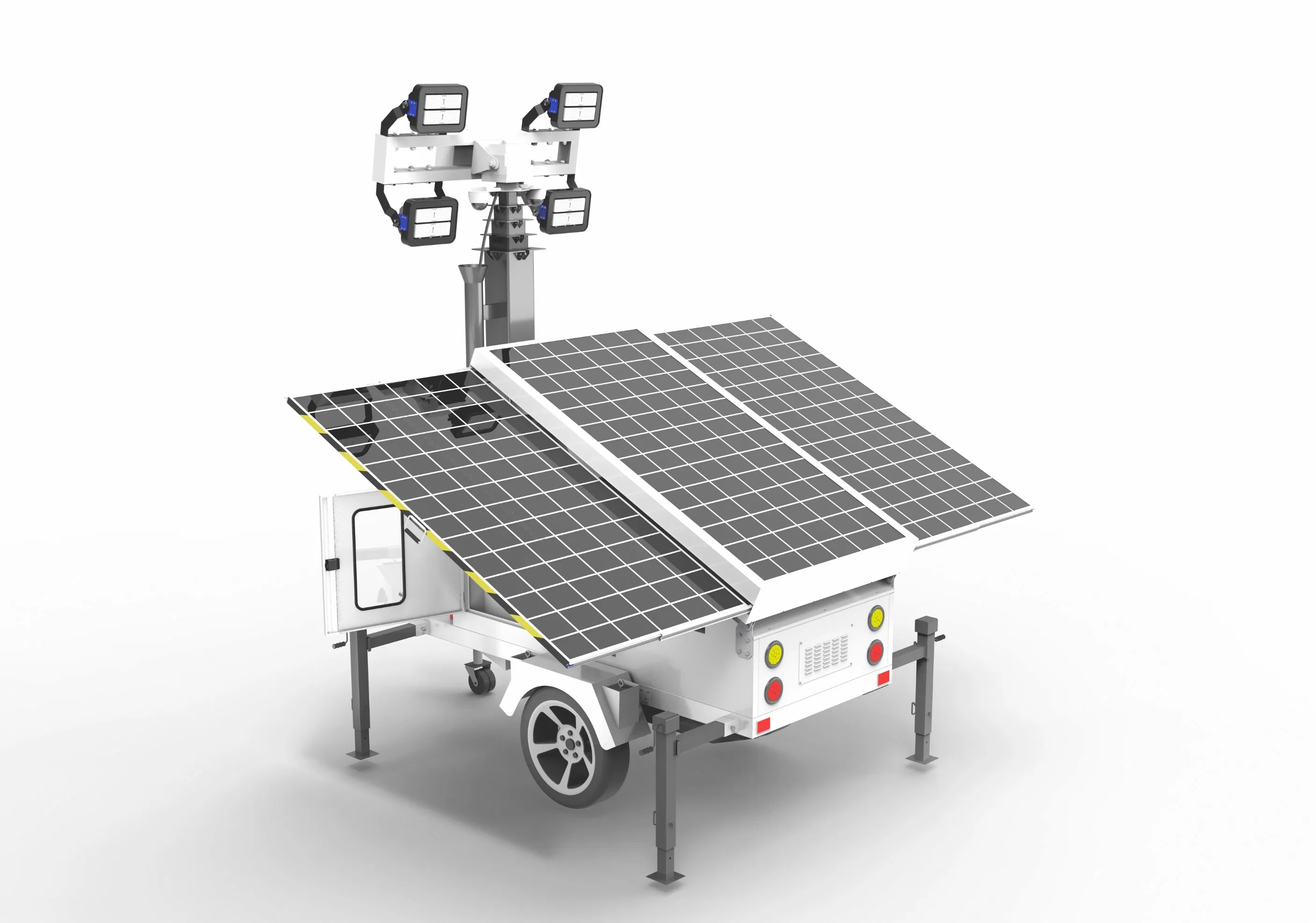Solar Light Tower Generator Trailer