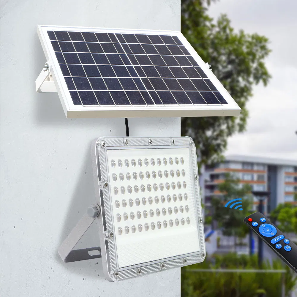2023 Hot Selling 8000 Lumen Slim Motion Sensor 50W Stadium Garden Floodlight Solar Security Flood Light